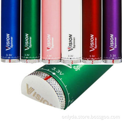 1,100mAh Vision Spinner eGo Batteries, RoHS and CE Marks, 3.3-4.8V Variable Voltage